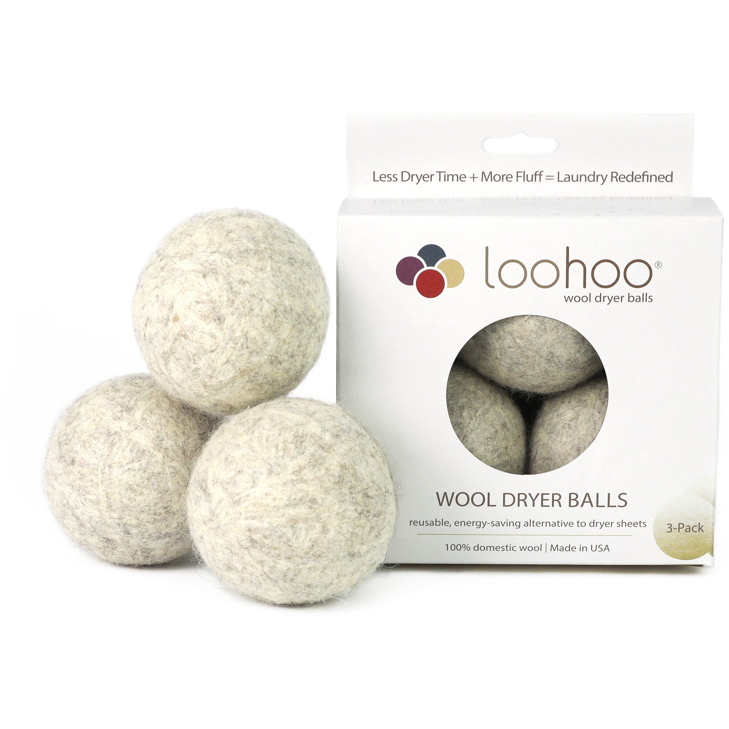 LooHoo Wool Dryer Balls - 5-Pack