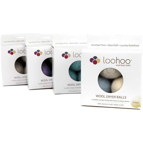 LooHoo Wool Dryer Balls - 3-Pack